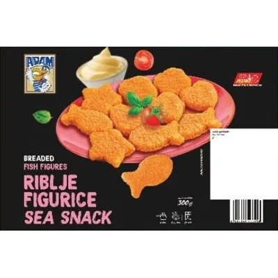 Smrznute Panirane Ribljefigurice Adam Silbo 300 g