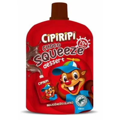Mlečni Desert Cipiripi Schoko Squeeze 80 g