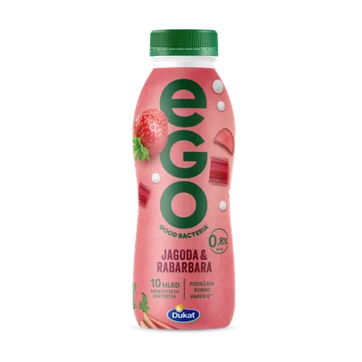 Dukat Jogurt Voćni Ego Jagoda&rabarbara 330 g