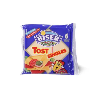 Biser Sir Topljeni Mlekoprodukt Tost Singles Listići 120 g