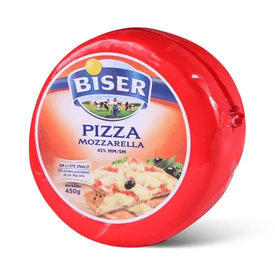 Biser Sir Mlekoprodukt Pizza Mozzarella 45% 450 g