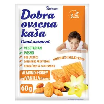 Kaša Ovsena Sa Badem Med I Ukus Vanile Dobra 60 g