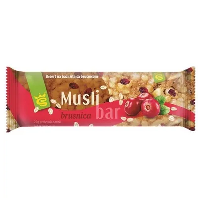 So Tasty Musli Bar Brusnica 25 g