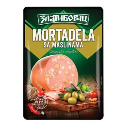 Zlatiborac Mortadela Sa Maslinama Classic Slajs 125 g