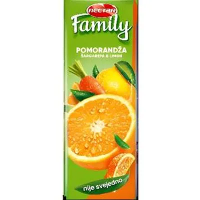 Nectar Family Sok Voćni Pomorandža Šargarepa Limun 1,5 L