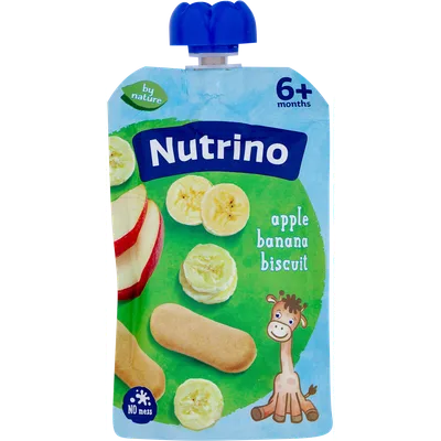 Pire Od Voća Jabuka Banana I Keks Nutrino 130 g