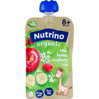 Kaša Voćna Organska Jabuka Banana Malina Pirinač Nutrino 100 g