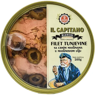 Tuna Fileti Sa Crnim Maslinama Il Capitano 160 g