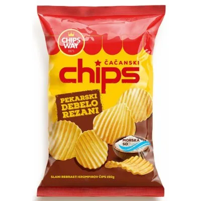 Chips Way Čips Čačan Pekar Deb Rezan Chi 150 g