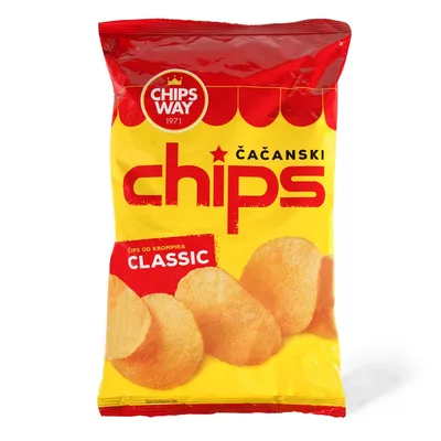 Chips Way Čips Čačan Classic Xxl 20%gr 150 g
