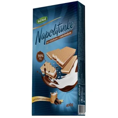Napolitanke Mleko&čokolada Baš 400 g