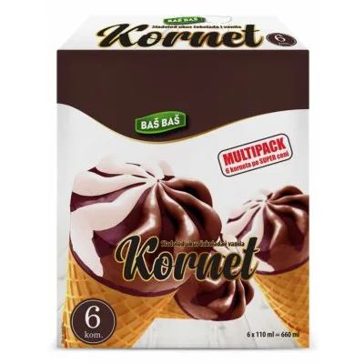 Sladoled Multipak Kornet Kakao Baš 540 ml