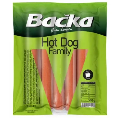 Kobasica Hot Dog Svinjska Bačka 510 g