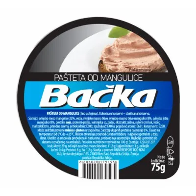 Pašteta Od Mangulice Bačka 75 g