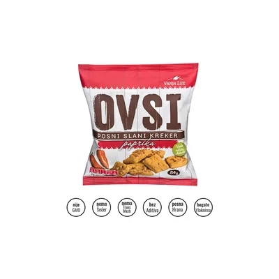 Krekeri Ovsi Paprika Vanja Lux 84 g