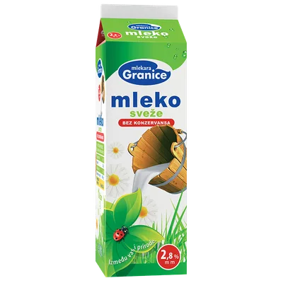 Mleko Pasterizovano 2.8% Glozani Mlekara Glozane 1 L