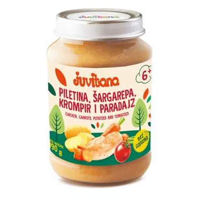 Kasica Piletina&krompir&sargarepa&paradajz Juvitana 6m Rdt 190 g