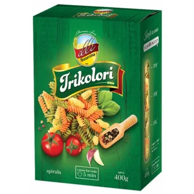 Testenina Fusilli Spirala Trikolori Illi 400 g