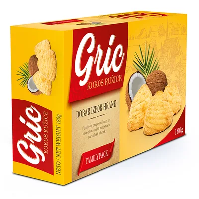 Keks Gric Kokos Ružica Ženeva 180 g