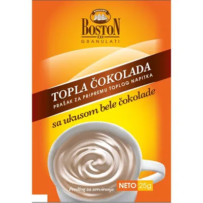 Topla Čokolada Bela Boston 25 g