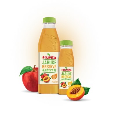 Sok Fruvita Cedena Breskva I Jabuka Pet 100% 750 ml
