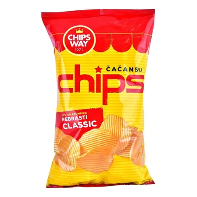 Chips Way Čips Čačanski Rebrasti Chips 280 g