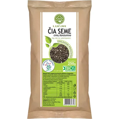 Čia Seme Organsko Lučar 250 g