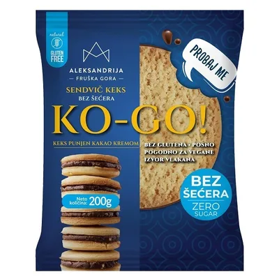 Keks Bez Glutena Punjen Kremom Ko-Go 200 g