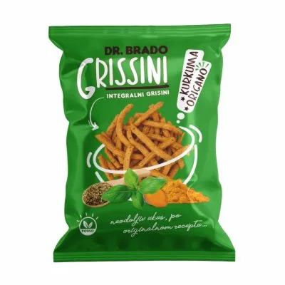 Integralni Grisini Kurkuma Origano Bosiljak Dr Brado 70 g