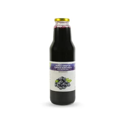 Sirup Domaći Od Borovnica Sa Plodovima Borovnice 750 ml