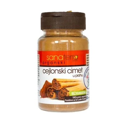 Cimet Organski Cejlonski U Prahu Sanaterra 40 g