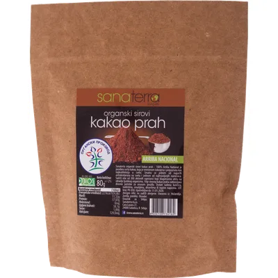 Kakao Organski Sirovi Prah Sanaterra 80 g
