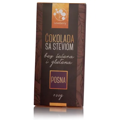 Čokolada Sa Steviom Loveberry 100 g