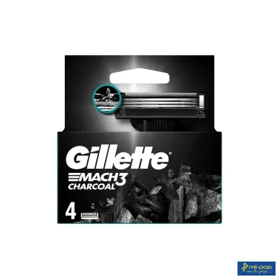 Gillette Ulošci Za Brijač Mach 3 Charcoal 4cts P&g