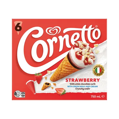 Sladoled Cornetto Strawberry Algida 125 ml
