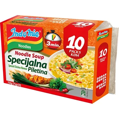 Supa Instant sa Testeninom Ukus Specijalne Piletine Indomie 75 g