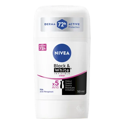 Nivea Dezodorans Stik Niveablac.&whit.Invisible 50 ml