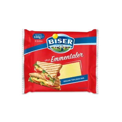 Biser Sir Topljeni Mlekoprodukt Emmentaler Listici 100 g